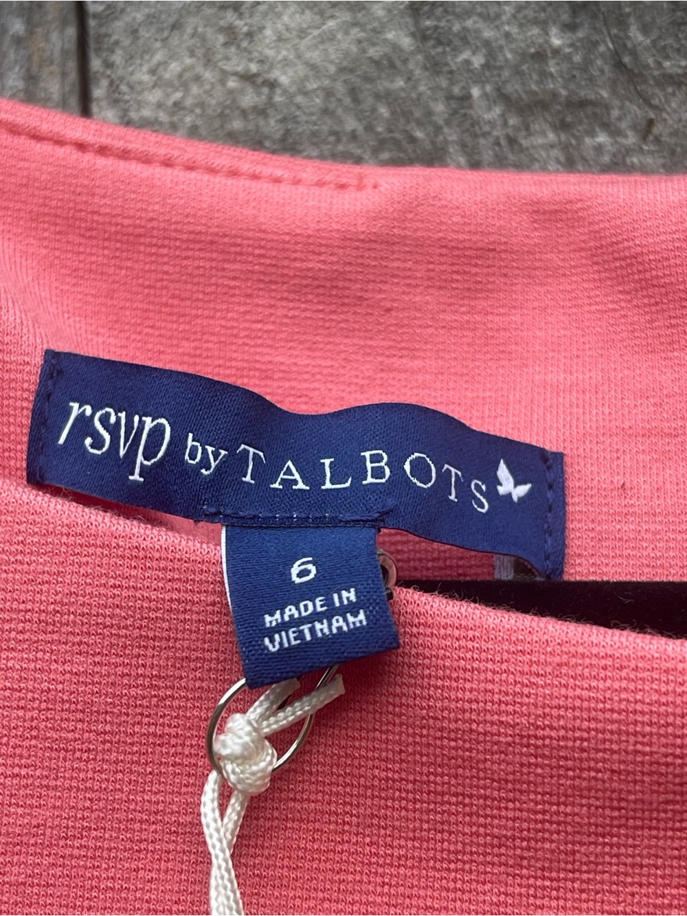 Talbots Coral Pink Sleeveless Midi Dress with Scalloped Laser-Cut Hem NWT SZ 6 - Picture 7 of 11
